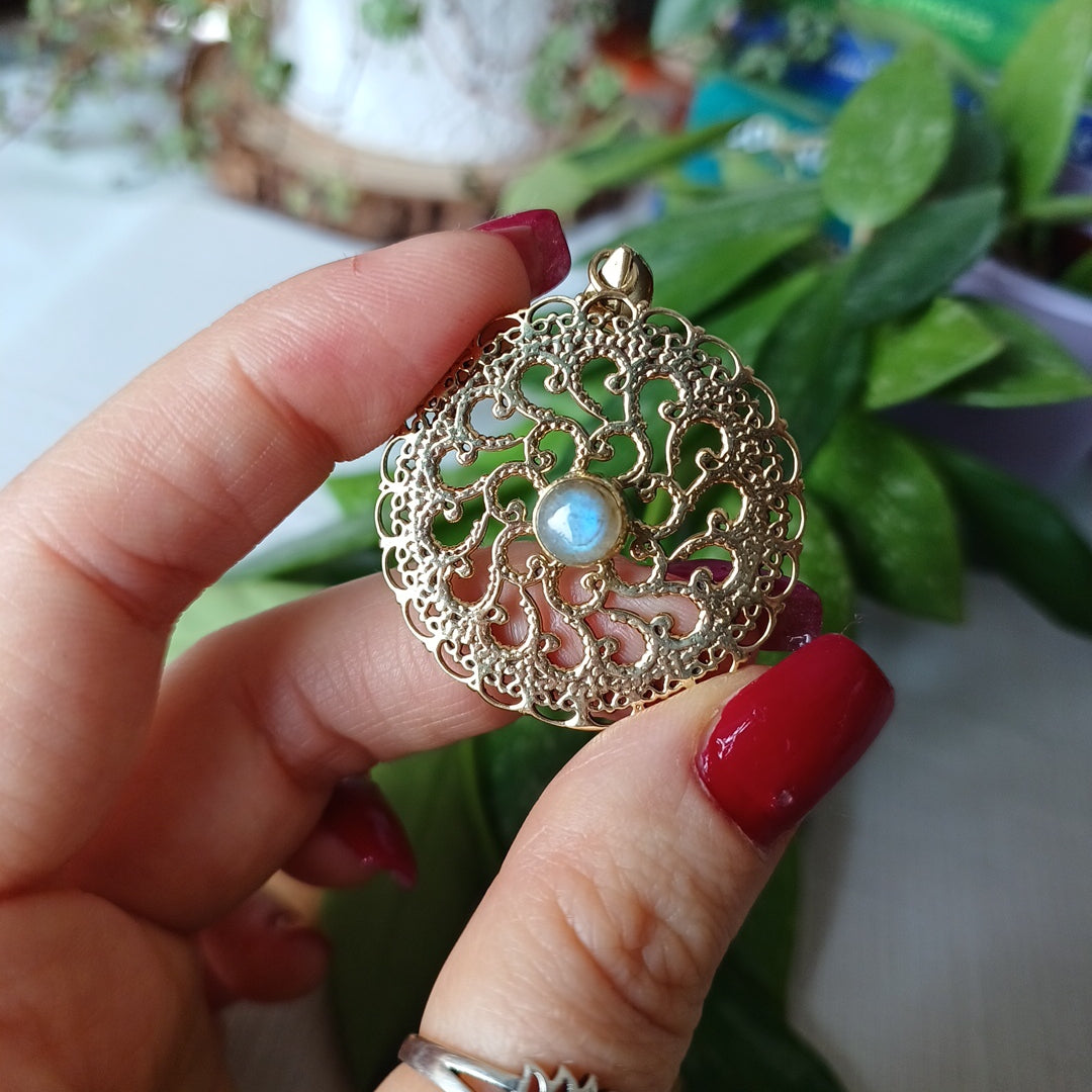 Medalha em Bronze com Labradorite