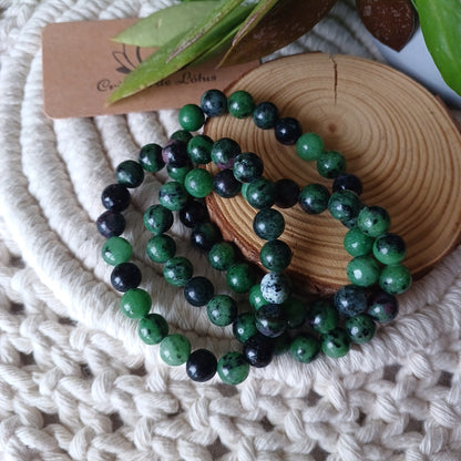 Pulseira de Zoizite com rubi