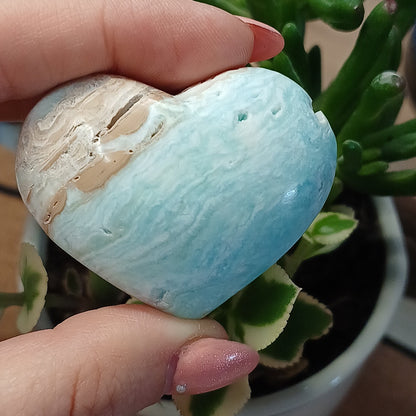 Blue Aragonite Heart