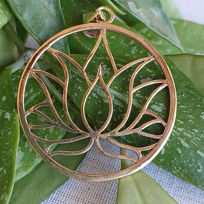 Bronze Lotus Flower Medallion