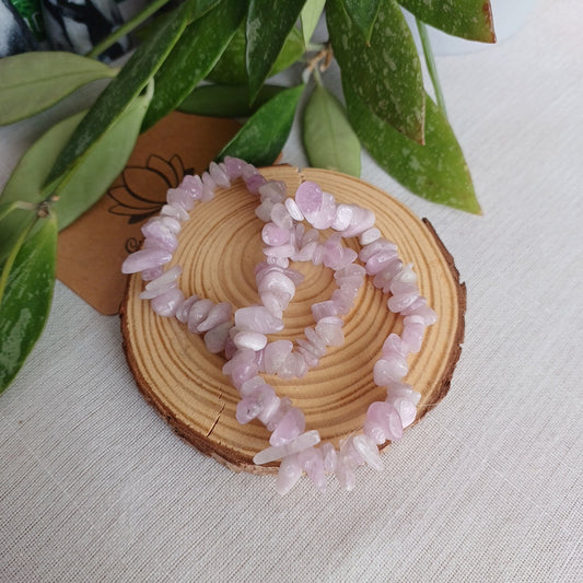 Kunzite Chip Bracelet