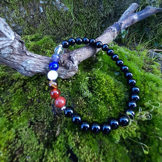 Pulseira de Ónix e 7 Chakras