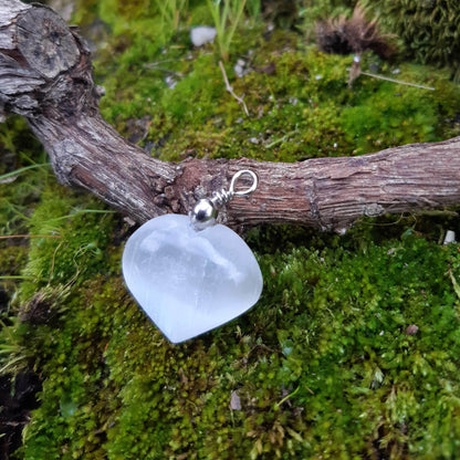 Pendente de Selenite Coração