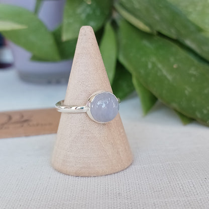 Adaptable Ring in Silver with Blue Chalcedony 