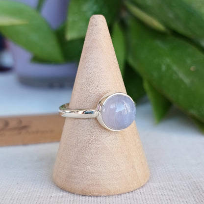 Adaptable Ring in Silver with Blue Chalcedony 
