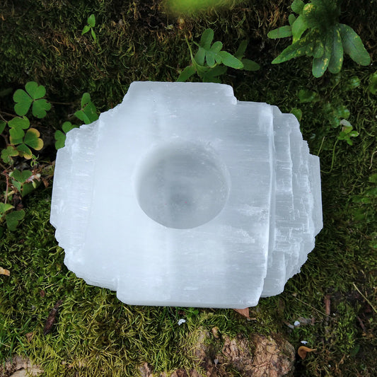 Porta-velas Natural Selenite