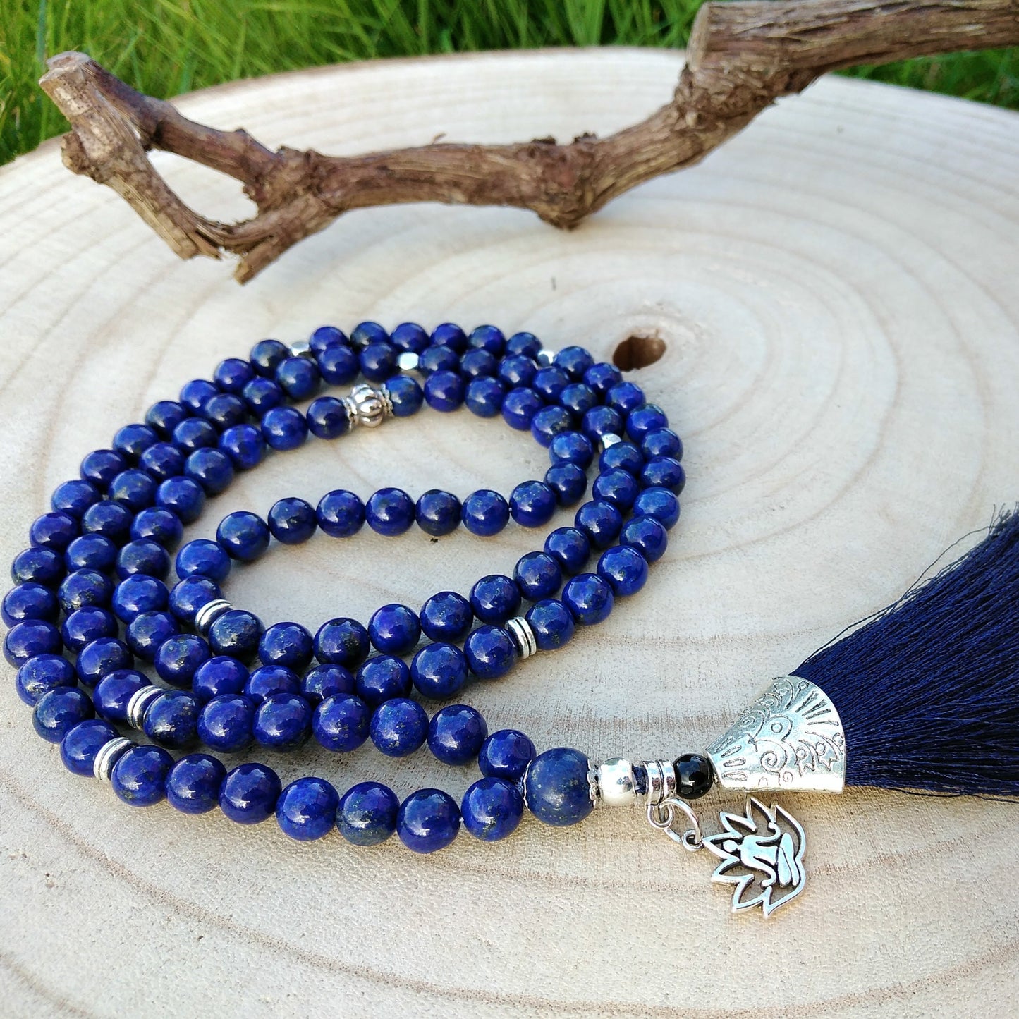 Japamala 108 lapis lazuli beads 