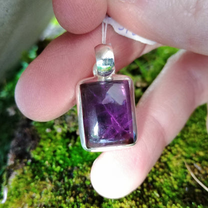 Silver Pendant with Amethyst 