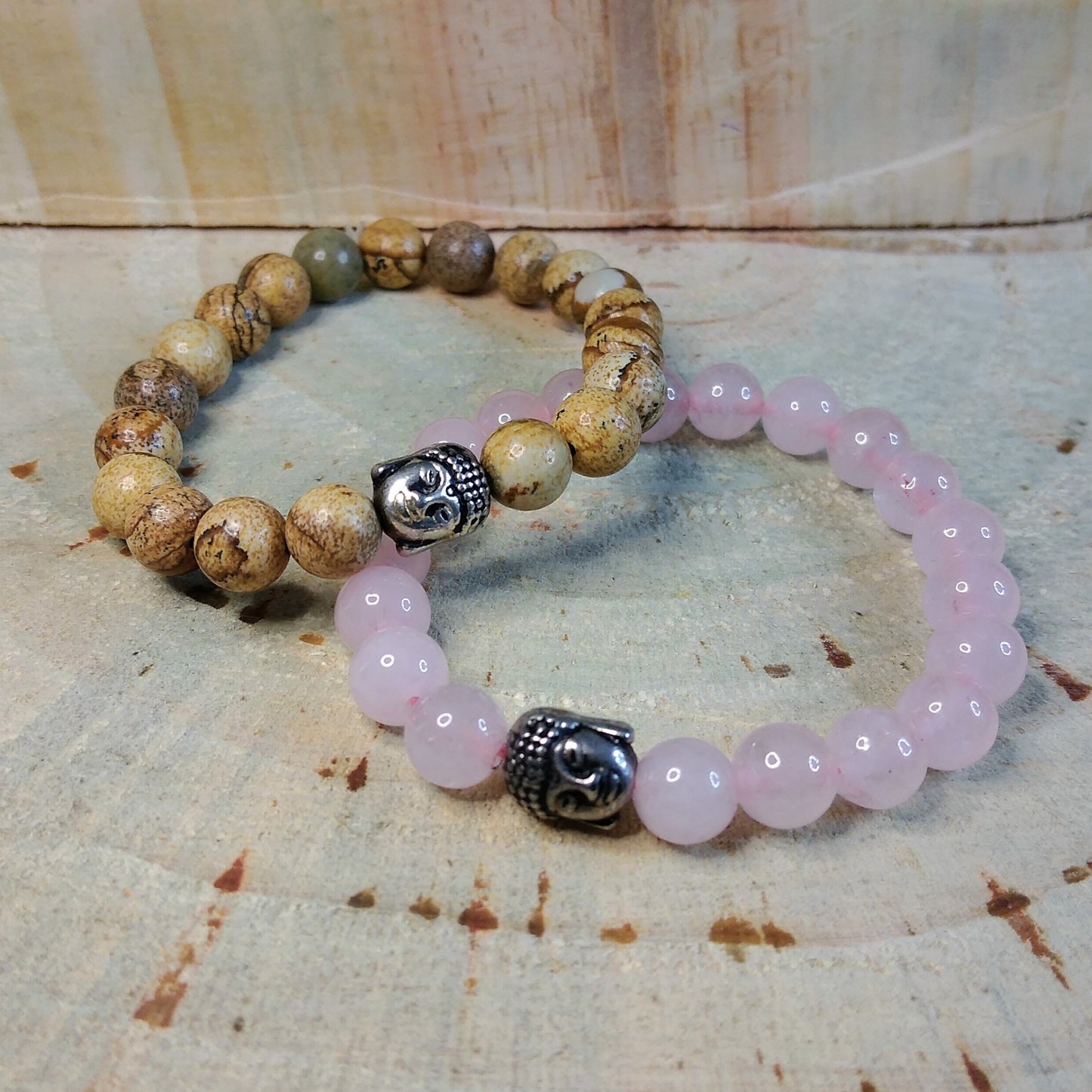 Rose Quartz Bracelet with Buddha