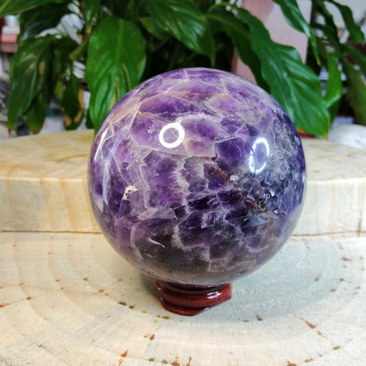 Chevron Amethyst Sphere