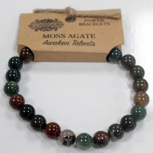 Pulseira de Ágata Musgo