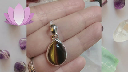 Silver Pendant with Tiger's Eye